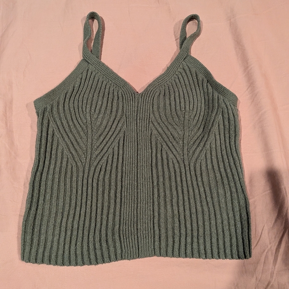 Auden Ribbed Knit Camisole - Olive - Picture 1 of 4